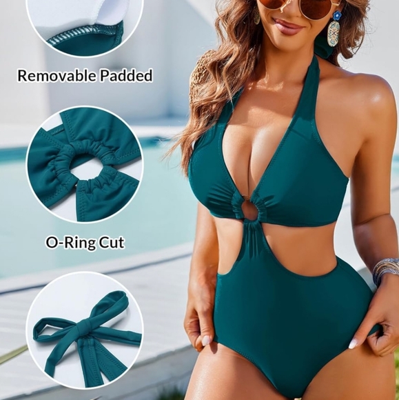 One Piece Cut Out Swimsuit - Picture 5 of 7